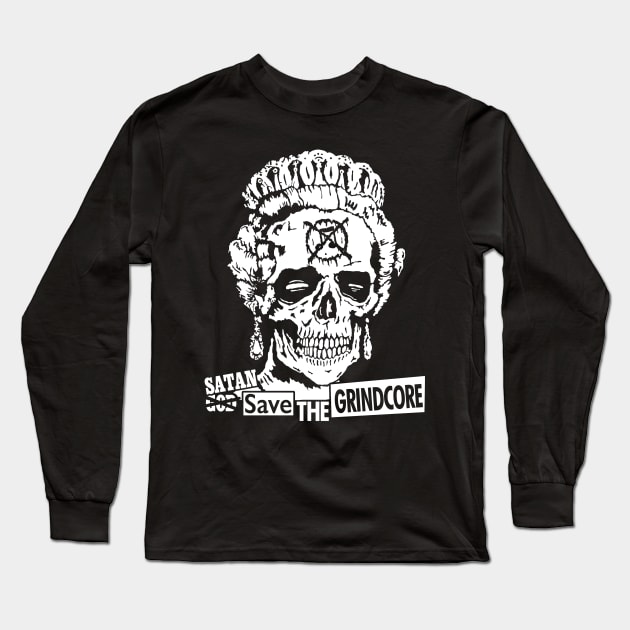 Satan save the grindcore Long Sleeve T-Shirt by pontosix